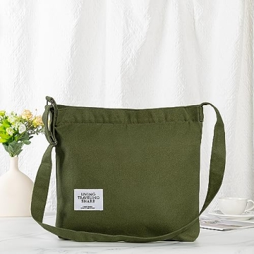 Stylish Covelin Women's Large Canvas Shoulder Bag Hobo Tote