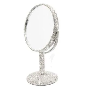 Stylish Bestbling Bling Makeup Mirror with 360° Rotation