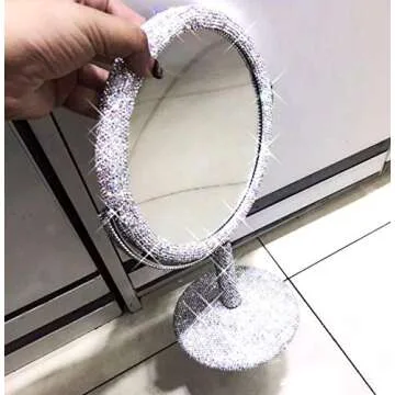 Stylish Bestbling Bling Makeup Mirror with 360° Rotation