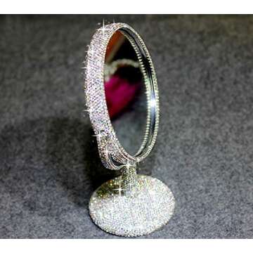 Stylish Bestbling Bling Makeup Mirror with 360° Rotation