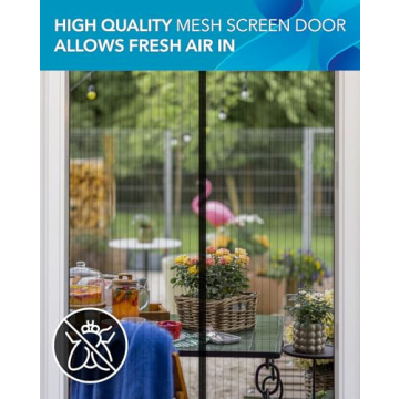 FLUX Magnetic Screen Door - Easy Install, Bug-Free & Pet Safe