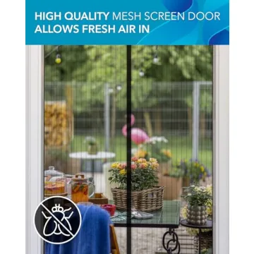 FLUX Magnetic Screen Door - Easy Install, Bug-Free & Pet Safe
