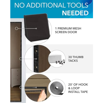 FLUX Magnetic Screen Door - Easy Install, Bug-Free & Pet Safe