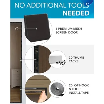 FLUX Magnetic Screen Door - Easy Install, Bug-Free & Pet Safe