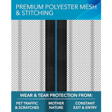 FLUX Magnetic Screen Door - Easy Install, Bug-Free & Pet Safe