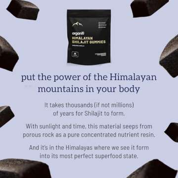 Organifi Shilajit Gummies - Himalayan Shilajit for Men and Women with PrimaVie Shilajit, 40-Plus Trace Minerals, and More - Hormone Balancer, Boosts Cellular Energy, Beats Fatigue, and More, 60 Count