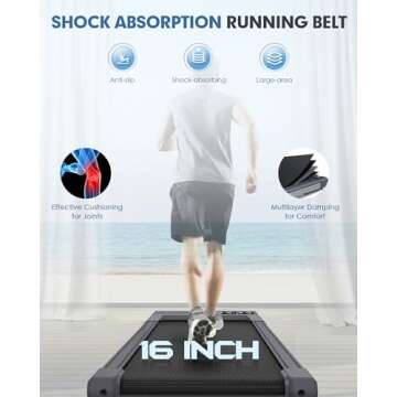 12% Incline Walking Pad Treadmill 340+ lb Capacity, Under The Desk Treadmills for Home,[Voice Controlled] Small Treadmill Work with KINOMAP Apple Health, Portable Treadmill for Office, Apartment