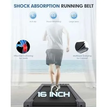 12% Incline Walking Pad Treadmill 340+ lb Capacity, Under The Desk Treadmills for Home,[Voice Controlled] Small Treadmill Work with KINOMAP Apple Health, Portable Treadmill for Office, Apartment