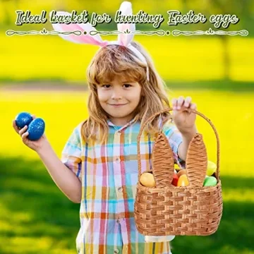 Gerrii 2 Pcs Cute Durable Easter Basket Set for Families