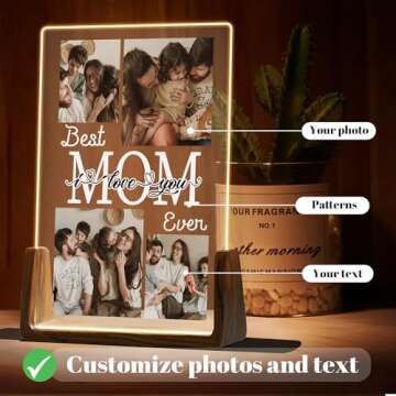 Custom Night Light for Mother's Day Personalized Gift