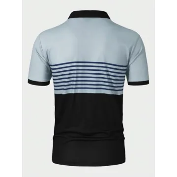 SOLY HUX Short Sleeve Striped Collared T Shirt