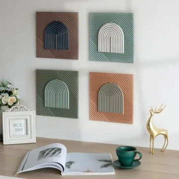 Walasis Boho Wall Decor - Mid-Century Artwork Set