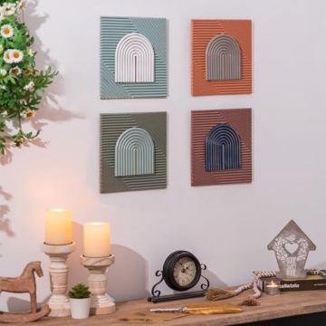 Walasis Boho Wall Decor - Mid-Century Artwork Set