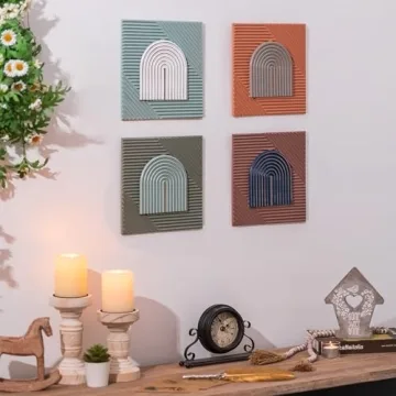 Walasis Boho Wall Decor - Mid-Century Artwork Set