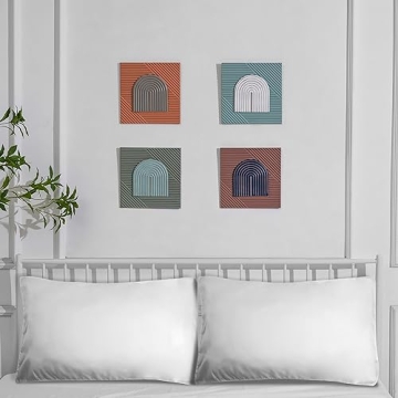 Walasis Boho Wall Decor - Mid-Century Artwork Set