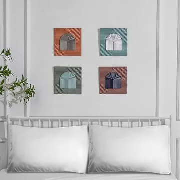 Walasis Boho Wall Decor - Mid-Century Artwork Set