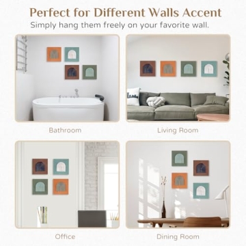 Walasis Boho Wall Decor - Mid-Century Artwork Set