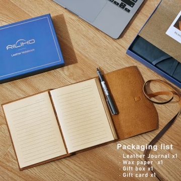 RILIHO Leather Journal Notebook - Elegant Genuine Leather for Writing