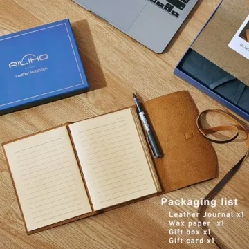 RILIHO Leather Journal Notebook - Elegant Genuine Leather for Writing