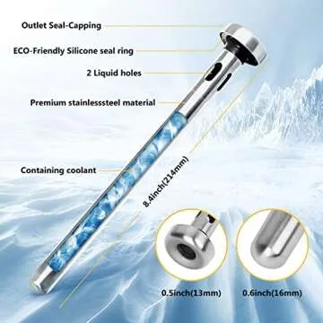 Beer Chiller Sticks for Bottles, Christmas Gifts for Him Husband Dad, Anniversary Birthday Ideas, Beer Accessories Gifts for Boyfriend, Stainless Steel Cooling Chillers, Mens Stocking Stuffers