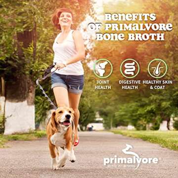Primalvore Beef Bone Broth for Dogs & Cats - Mobility Support