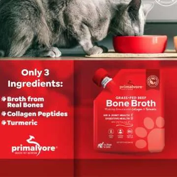 Primalvore Beef Bone Broth for Dogs & Cats - Mobility Support