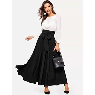 Elegant High Waist Maxi Skirt for Women - SweatyRocks