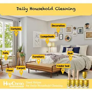 HapChron Extra Sticky Lint Roller Refills Only, Total 600 Easy Tear Sheets, Fits Most 3.9"-4" Standard Size Lint Roller with Inner Diameter at 1.5", Works Great On Pet Hair