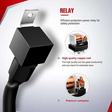 Nilight 10011W Wiring Harness Kit for 12V Vehicles