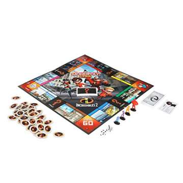 Hasbro Gaming Monopoly Junior: Disney/Pixar Incredibles 2 Edition - Fun for Ages 5+