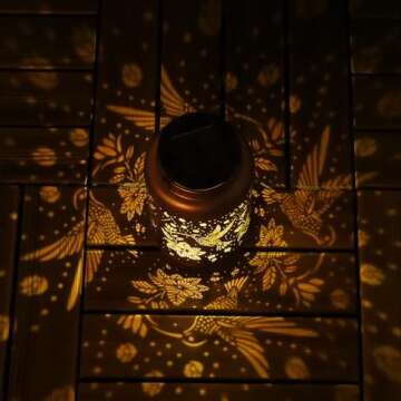 Hummingbird Solar Lanterns Outdoor Solar Lights for Garden