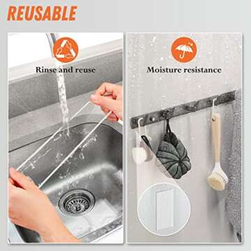 2 Pack Extra Large Double Sided Tape Heavy Duty Removable 1.18 Inch x 160 Inch, Clear & Tough Nano Tape, Multipurpose Mounting Tape Picture Hanging Strips Adhesive for Poster Carpet