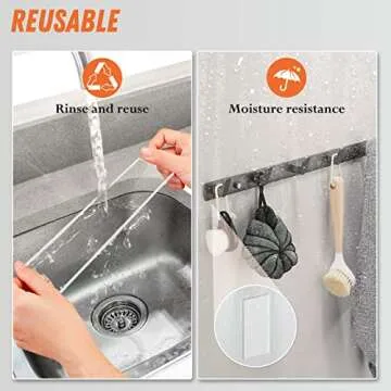 2 Pack Extra Large Double Sided Tape Heavy Duty Removable 1.18 Inch x 160 Inch, Clear & Tough Nano Tape, Multipurpose Mounting Tape Picture Hanging Strips Adhesive for Poster Carpet