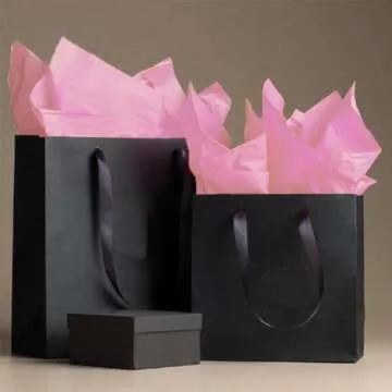 Pink Tissue Paper 40 Sheets for Gift Bags Weddings Birthday Decoration Crafts DIY Packaging Wrapping Paper Bulk, 14 x 20 Inches