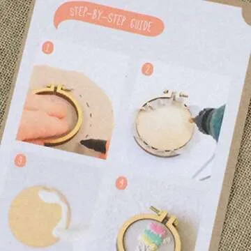 Tofover DIY Wooden Cross Stitch Hoop Mini Ring Embroidery Circle Sewing Kit Frame Craft 7Pcs/Set