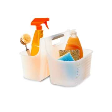 madesmart Large Soft Grip Tote, Under Sink Bathroom Storage, Multi-Purpose Home Organization, EPA Ce...