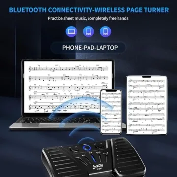 Bluetooth Wireless Page Turner Foot Pedal for Musicians
