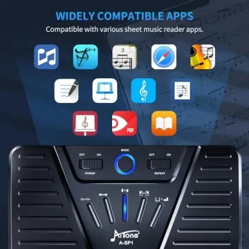 Bluetooth Wireless Page Turner Foot Pedal for Musicians