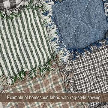 Perfect Green Stripe Cotton Homespun Plaid Fabric - 100% Cotton by JCS, Sold by the Yard