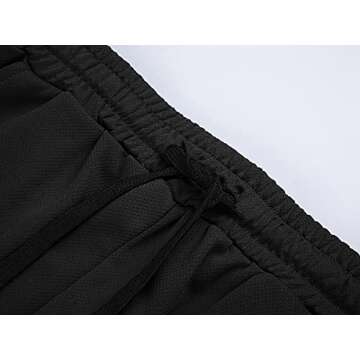 FLYFIREFLY Men's Gym Workout Shorts Running Lightweight Athletic Short Pants Bodybuilding Training Black