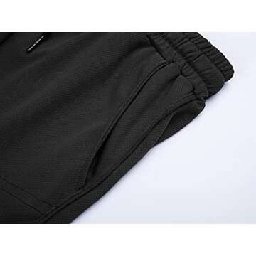 FLYFIREFLY Men's Gym Workout Shorts Running Lightweight Athletic Short Pants Bodybuilding Training Black