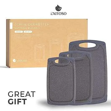 Exitoso Cutting Board Set of 3 Ideal for Cooking