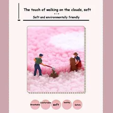 LIKETN Soft Cozy Strawberry Bathroom Rugs Cute Bath Mat Doormat Non Slip Washable Shaggy Bedroom Runner Rug Funny Flower Absorbent Door Mats Tub Shower Bath Rug for Girls (17.7" X 25.6", Pink)