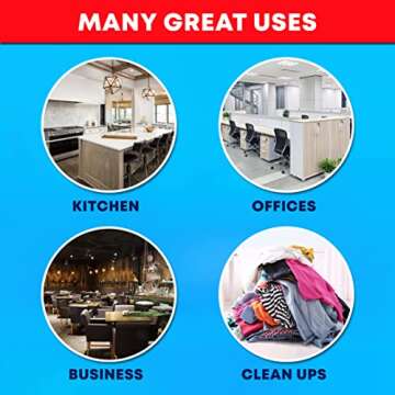 65 Gallon Clear Trash Bags Heavy Duty (MegaPack 50 Bags w/Ties) 64 Gallon Extra Large Clear Plastic ...