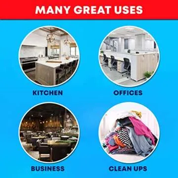 65 Gallon Clear Trash Bags Heavy Duty (MegaPack 50 Bags w/Ties) 64 Gallon Extra Large Clear Plastic ...