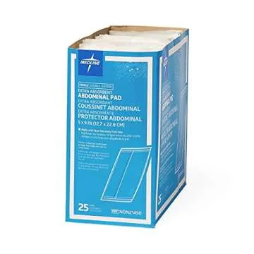 Medline Sterile Abdominal Pads, 5"x9", 50 Count Packs