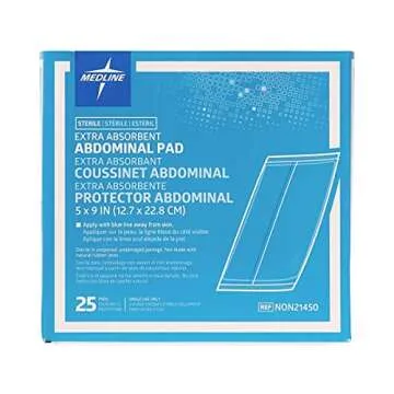 Medline Sterile Abdominal Pads, 5"x9", 50 Count Packs