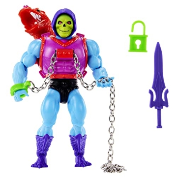 Masters of the Universe Origins Action Figure with Accessories, Deluxe Dragon Blast Skeletor 5.5-in ...