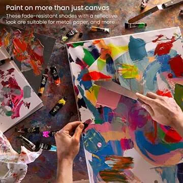 Arteza Acrylic Paint Set – 100 Vibrant Colors for Artists
