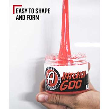 Adam's Interior Goo - Car Detailing Dust Cleaning Mud Slime Gel Glue for Automotive Interior Car Cleaner | Magic Putty Cleaner for Your Car Accessories Leather Car Seat Laptop Keyboard Tablet